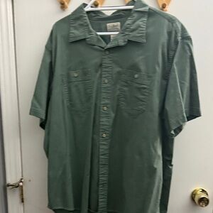 L.L. Bean Olive Button Down Shirt